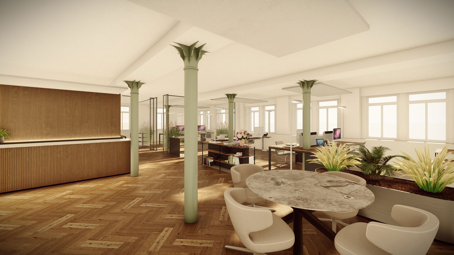 Real Estate Commercial Gerberstraße 3 Visualisierung Büroflächen