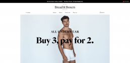 Bread & Boxers Website screenshot
