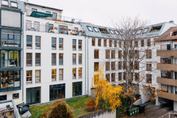 Stuttgart Kornbergstraße Hinterhof Ecke