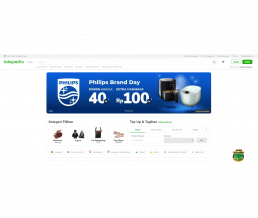 Tokopedia Webseite Screenshot